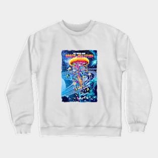 Super Rare Golden Space Jellyfish (Rough Distressed Texture) Crewneck Sweatshirt